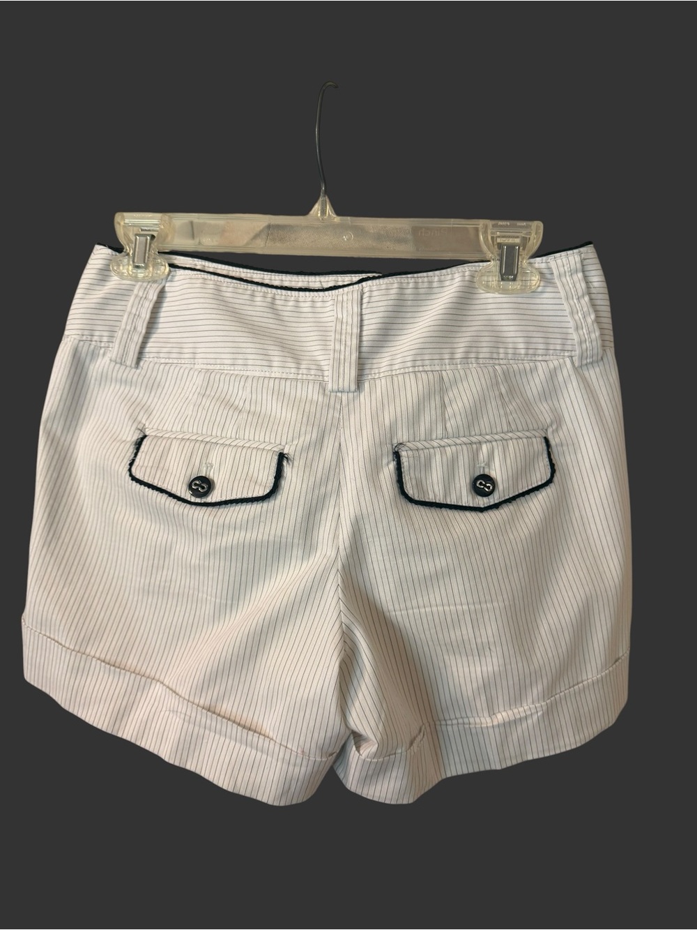 White House Black Market Tailored Pinstripe Shorts • 3-Button Waist • Size 2 - Picture 7 of 12